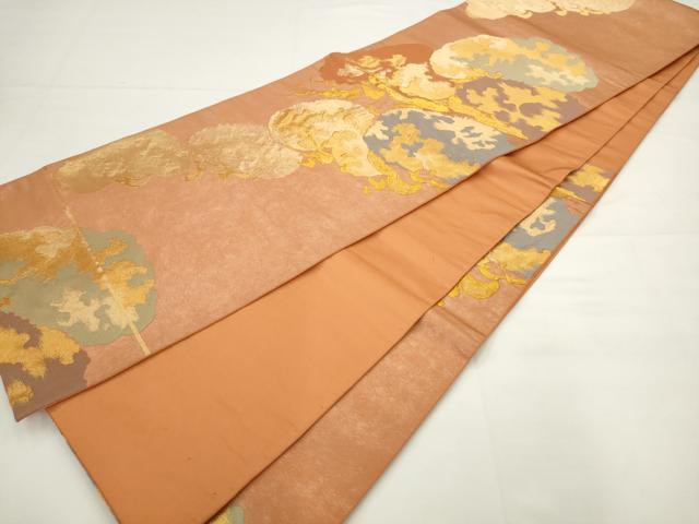 平和屋着物◎六通柄袋帯　松文　金糸　正絹　逸品　AABJ6849pf