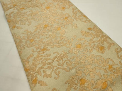 平和屋着物◎六通柄袋帯　飾花文　金糸　正絹　逸品　AABJ6872pf