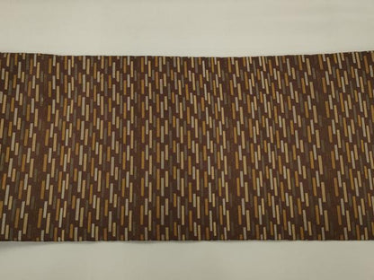平和屋着物◎本場筑前博多織　九寸名古屋帯　変わり横段文　正絹　逸品　AABJ6874pf