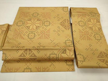 平和屋着物◎つけ帯　蜀江花文　正絹　逸品　AABJ6875pf