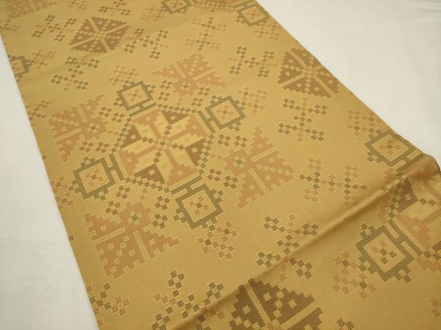 平和屋着物◎つけ帯　蜀江花文　正絹　逸品　AABJ6875pf