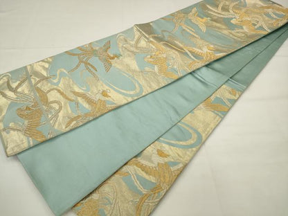 平和屋着物◎六通柄袋帯　鳳凰　金糸　正絹　逸品　AABJ6880pf