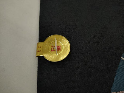 平和屋着物●西陣　九寸名古屋帯　瓦吉祥文　金糸　証紙付き　正絹　逸品　AABJ6891pf