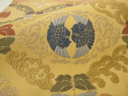 平和屋着物●西陣　ふくい謹製　六通柄袋帯　唐織　有職文様　金糸　証紙付き　正絹　逸品　AABJ6892pf