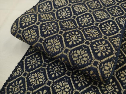 平和屋着物●男性　本場筑前博多織　角帯　蜀江花文　正絹　逸品　AABJ6906pf