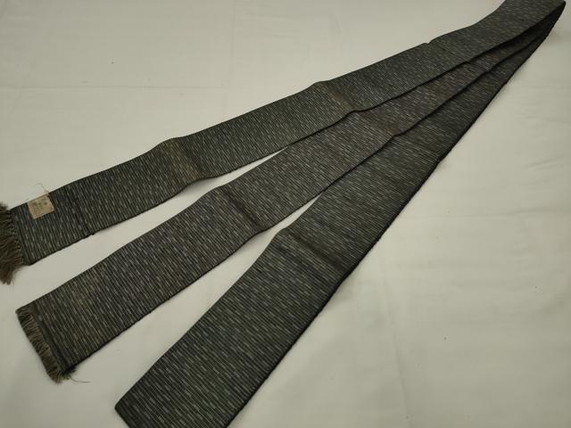 平和屋着物●男性　本場筑前博多織　角帯　横段文　正絹　逸品　AABJ6907pf