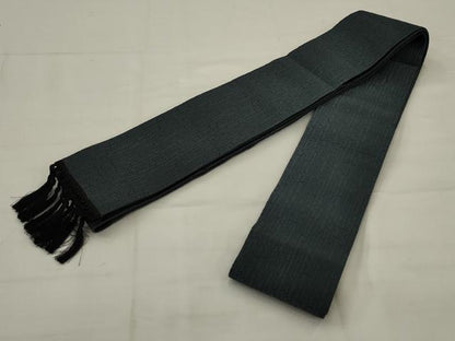 平和屋着物●男性　本場筑前博多織　角帯　茶染　翔　共箱付き　正絹　逸品　AABJ6909pf