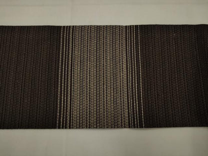 平和屋着物●全通柄九寸名古屋帯　横段文　正絹　逸品　AABJ6910pf