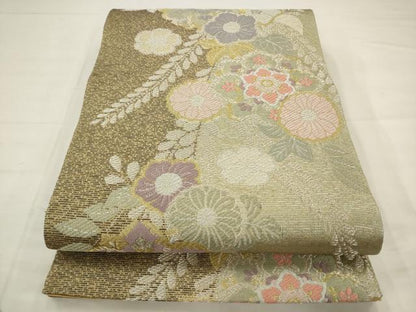 平和屋着物●京の名工　染匠越後屋通博　六通柄袋帯　辻が花　宮廷染　金銀糸　正絹　逸品　AABJ6911pf