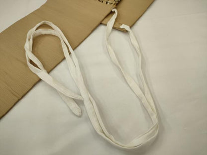 平和屋着物●つけ帯　更紗花文　金糸　正絹　逸品　AABJ6913pf