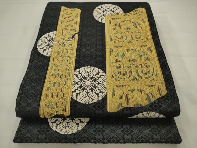 平和屋着物●皇室・伊勢神宮御用　御御帯　山口美術織物　山口弘躬　太鼓柄袋帯　唐織　飛鳥玉虫厨子　正絹　逸品　AABJ6916pf