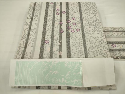平和屋着物●本場筑前博多織　八寸名古屋帯　舞桜文　ほていや扱い　正絹　逸品　AABJ6934pf