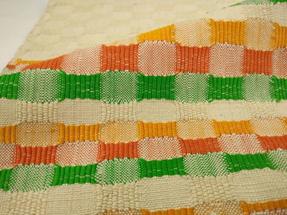 平和屋着物●八寸名古屋帯　めがね織　正絹　逸品　AABJ6963pf