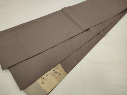平和屋着物●綴れ　太鼓柄袋帯　枝梅　金糸　正絹　逸品　AABJ6972pf