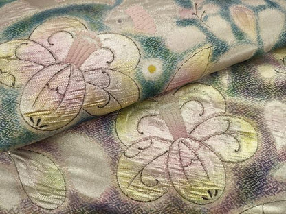 平和屋着物●全通柄袋帯　辻が花　金銀糸　正絹　逸品　AABJ6980pf