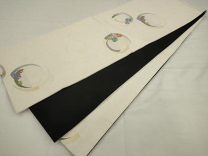 平和屋着物●六通柄京袋帯　花丸文　金糸　正絹　逸品　AABJ6981pf