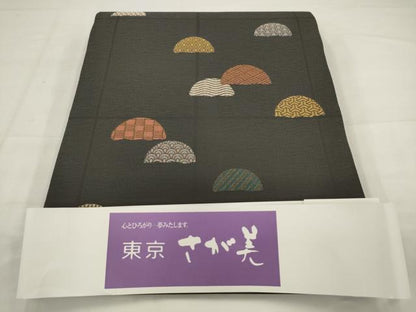 平和屋着物●九寸開き名古屋帯　吉祥文　さが美扱い　正絹　逸品　AABJ6983pf