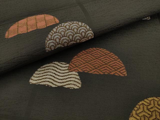 平和屋着物●九寸開き名古屋帯　吉祥文　さが美扱い　正絹　逸品　AABJ6983pf