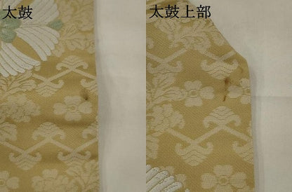 平和屋着物●九寸名古屋帯　唐織　草花丸文　正絹　逸品　AABJ6995pf