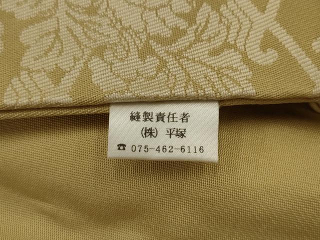 平和屋着物●九寸名古屋帯　唐織　草花丸文　正絹　逸品　AABJ6995pf