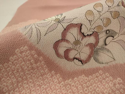 平和屋着物●九寸名古屋帯　辻が花　手描き　絞り　鬼しぼ縮緬　正絹　逸品　AABJ6996pf