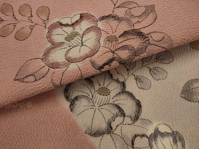 平和屋着物●九寸名古屋帯　辻が花　手描き　絞り　鬼しぼ縮緬　正絹　逸品　AABJ6996pf