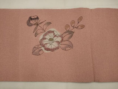 平和屋着物●九寸名古屋帯　辻が花　手描き　絞り　鬼しぼ縮緬　正絹　逸品　AABJ6996pf