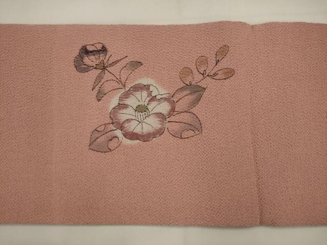 平和屋着物●九寸名古屋帯　辻が花　手描き　絞り　鬼しぼ縮緬　正絹　逸品　AABJ6996pf