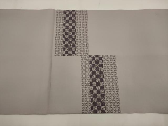 平和屋着物●塩瀬　九寸開き名古屋帯　幾何学文様　正絹　逸品　AABJ7009pf