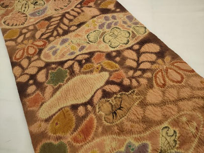 平和屋着物●九寸開き名古屋帯 辻が花 絞り 鬼しぼ縮緬 正絹 逸品 AABJ7012pf
