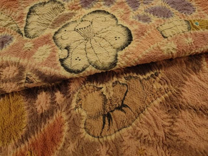 平和屋着物●九寸開き名古屋帯 辻が花 絞り 鬼しぼ縮緬 正絹 逸品 AABJ7012pf