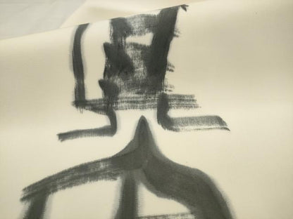 平和屋着物●塩瀬 九寸名古屋帯 作家物 文字文 正絹 逸品 AABJ7013pf