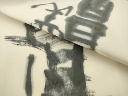 平和屋着物●塩瀬 九寸名古屋帯 作家物 文字文 正絹 逸品 AABJ7013pf