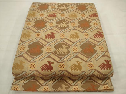 平和屋着物●全通柄袋帯　唐織　有栖川文様　正絹　逸品　AABJ7020pf