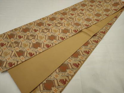 平和屋着物●全通柄袋帯　唐織　有栖川文様　正絹　逸品　AABJ7020pf