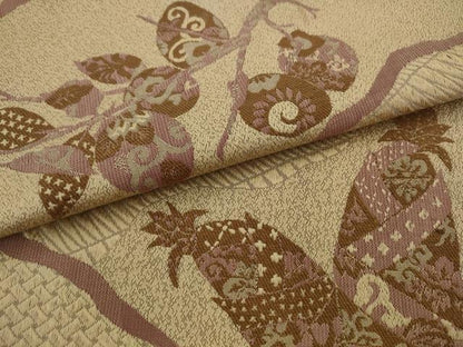 平和屋着物●本場筑前博多織　八寸名古屋帯　成り物　正絹　逸品　AABJ7035pf