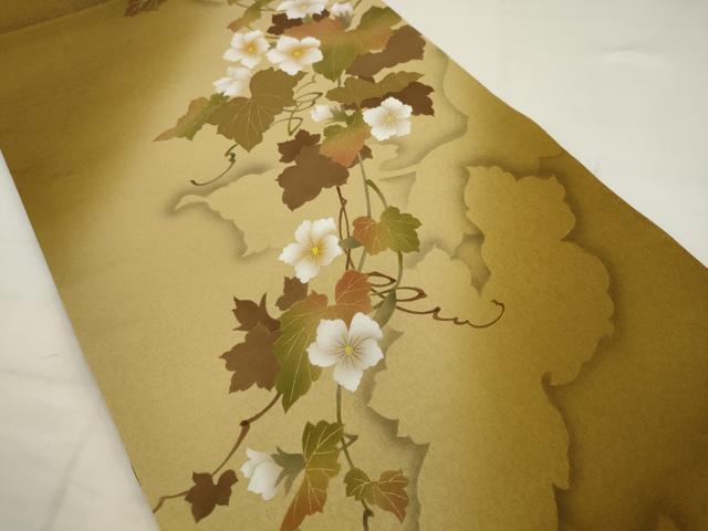 平和屋着物●京の匠日展作家　丹下雄介　太鼓柄袋帯　枝花文　金彩　やまと誂製　正絹　逸品　AABJ7036pf