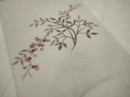 平和屋着物●九寸名古屋帯　型染め　草花文　やまと誂製　正絹　逸品　AABJ7040pf