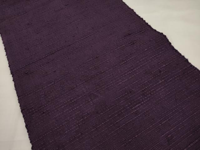 平和屋着物●八寸名古屋帯 信州紬 桑の実色 正絹 逸品 AABJ7056pf