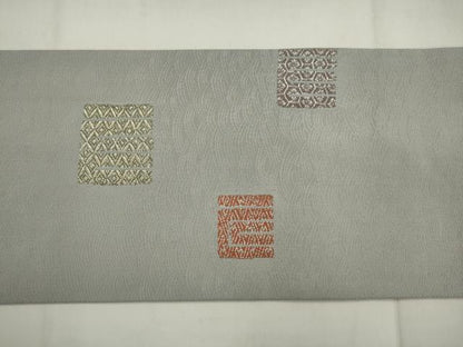 平和屋着物●西陣の名門 加納幸謹製 九寸名古屋帯 源氏香 金銀糸 正絹 逸品 AABJ7066pf