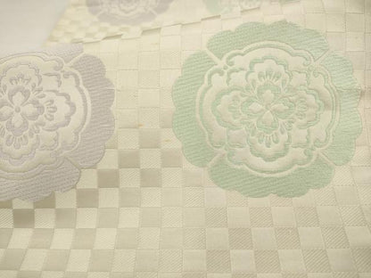 平和屋着物●六通柄袋帯　唐織　九百錦有職　花丸文　正絹　逸品　AABJ7071pf