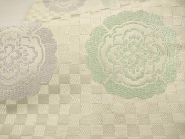 平和屋着物●六通柄袋帯　唐織　九百錦有職　花丸文　正絹　逸品　AABJ7071pf