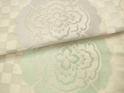 平和屋着物●六通柄袋帯　唐織　九百錦有職　花丸文　正絹　逸品　AABJ7071pf