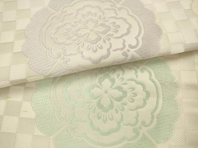 平和屋着物●六通柄袋帯　唐織　九百錦有職　花丸文　正絹　逸品　AABJ7071pf