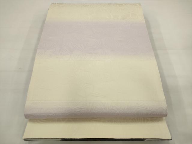 平和屋着物●両面全通柄袋帯　幾何学文様　金通し地　正絹　逸品　AABJ7073pf