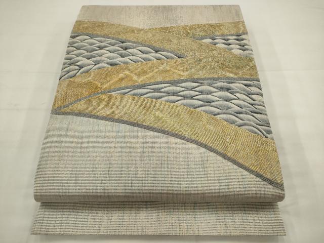 平和屋着物●銀座きしや　太鼓柄袋帯　立波文　正絹　逸品　AABJ7077pf
