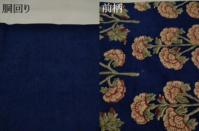 平和屋着物●九寸名古屋帯　紬地　草花文　正絹　逸品　AABJ7083pf