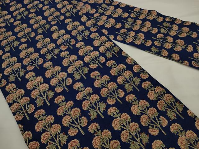 平和屋着物●九寸名古屋帯　紬地　草花文　正絹　逸品　AABJ7083pf