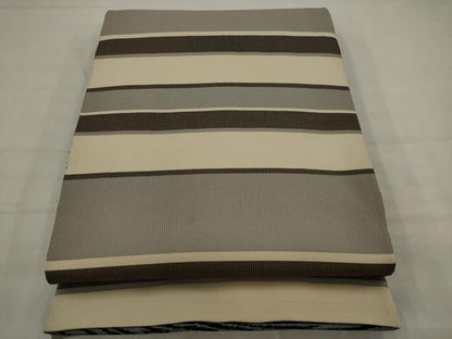 平和屋着物●両面全通柄袋帯　横段文　金銀糸　正絹　逸品　AABJ7090pf