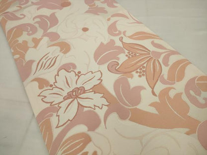 平和屋着物●六通柄袋帯　草花文　正絹　逸品　AABJ7092pf